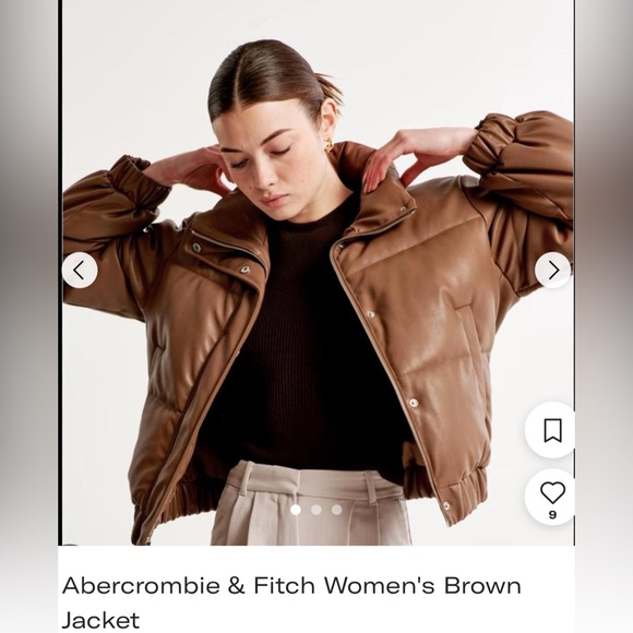 Abercrombie & Fitch Jackets & Blazers - NWOT AMBERCROMBIE & FITCH VEGAN MINI PUFFER LEATHER SIZE MEDIUM